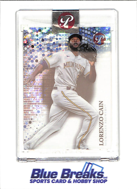 2022 Topps Pristine - Lorenzo Cain - Pristine Pulsar Refractor - Milwaukee Brewers - Baseball - #74