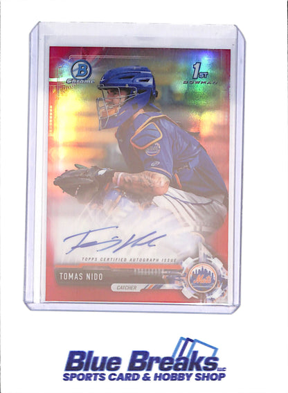 2017 Bowman Chrome - Tomas Nido - 1st Bowman Autograph - 2/5 - New York Mets - Baseball - #CPA-TN