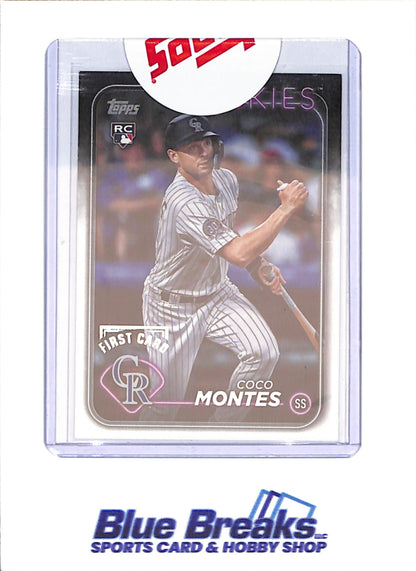 2024 Topps Series 1 - Coco Montes - First Card - 1/1 - RC - Colorado Rockies - Baseball - #92