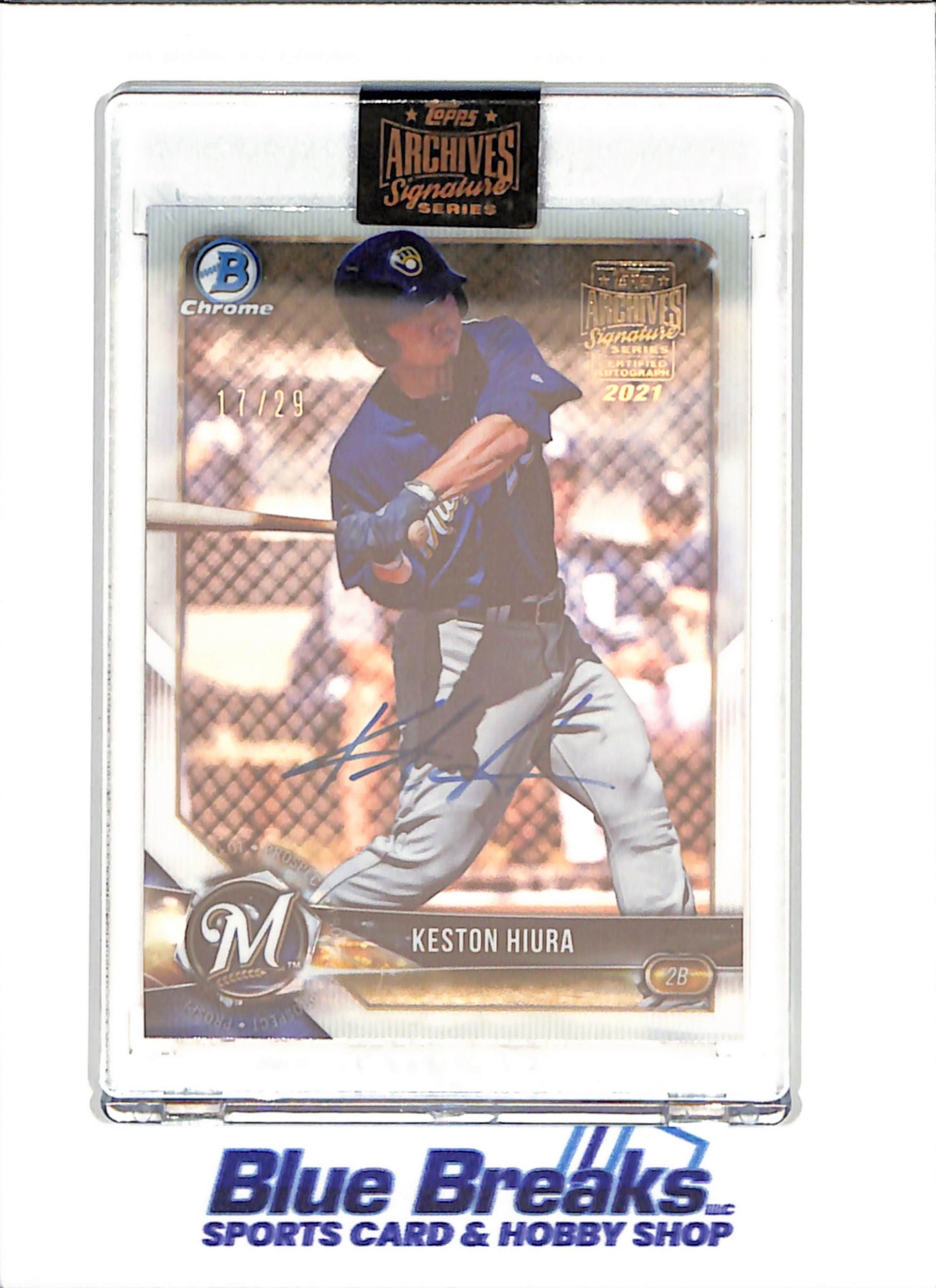 2021 Topps Archives Signature Series - Keaton Hiura - Autograph - 2018 Bowman Chrome - 17/29 - #BDC-49