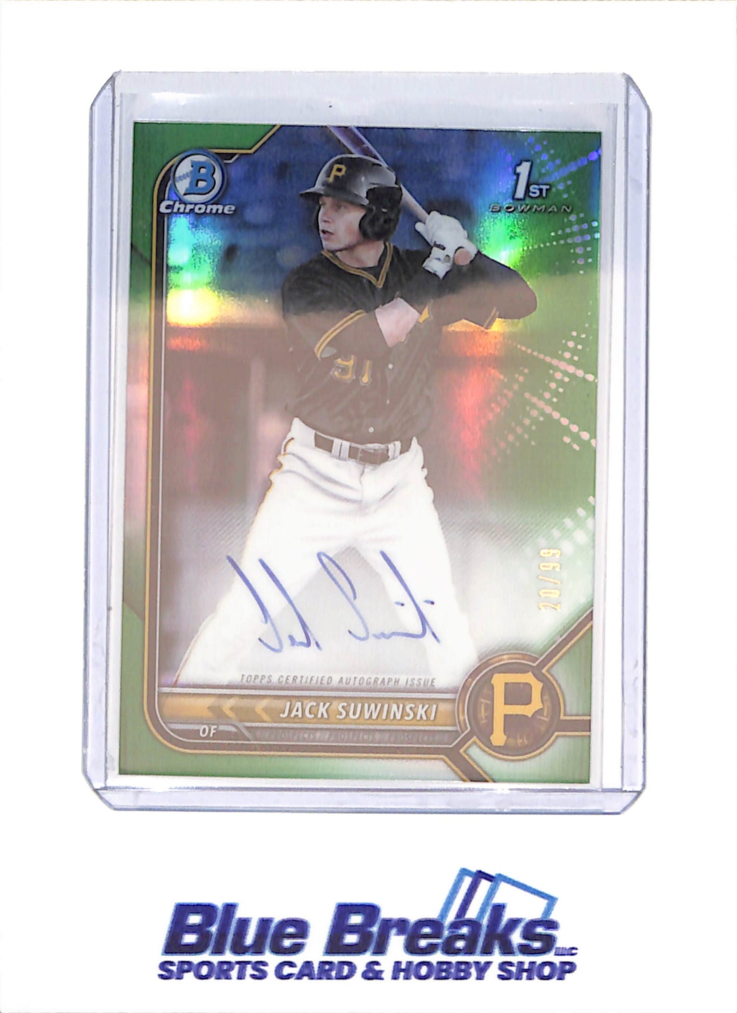2022 Bowman Chrome - Jack Suwinski - Bowman 1st Autograph - Green - 20/99 - Pittsburgh Pirates - Baseball - #CPA-JS