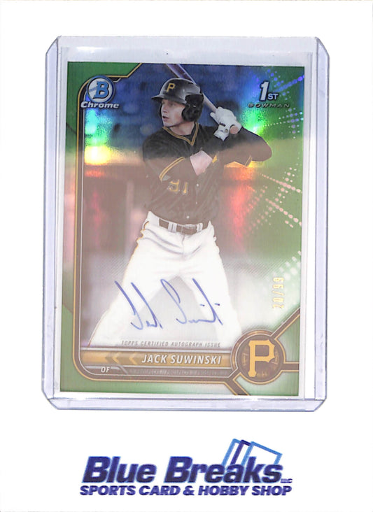 2022 Bowman Chrome - Jack Suwinski - Bowman 1st Autograph - Green - 20/99 - Pittsburgh Pirates - Baseball - #CPA-JS