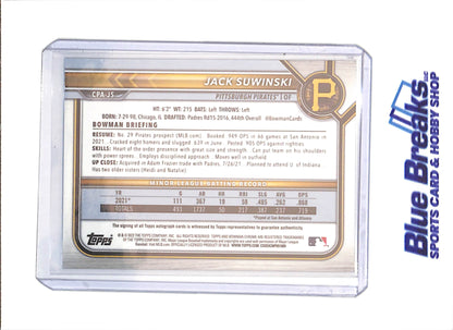 2022 Bowman Chrome - Jack Suwinski - Bowman 1st Autograph - Green - 20/99 - Pittsburgh Pirates - Baseball - #CPA-JS