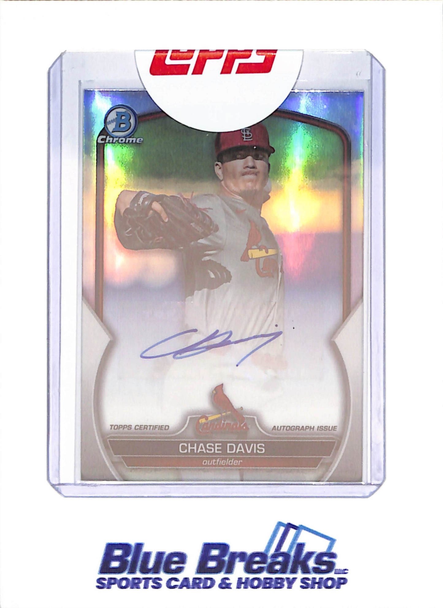 2023 Bowman Draft - Chase Davis - Chrome Autograph - 39/99 - St Louis Cardinals - Baseball - #BDC-48