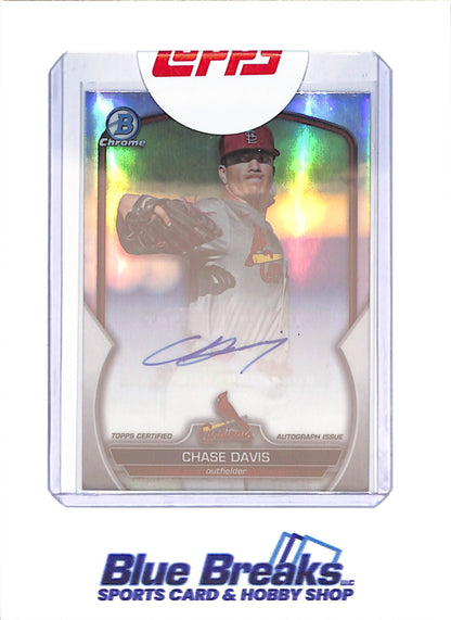 2023 Bowman Draft - Chase Davis - Chrome Autograph - 39/99 - St Louis Cardinals - Baseball - #BDC-48