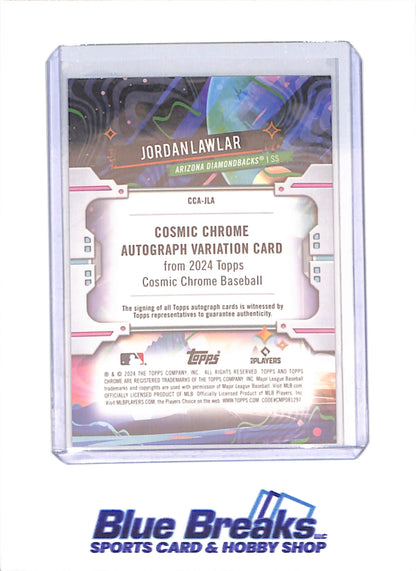2024 Topps Cosmic Chrome - Jordan Lawlar - Gold Variation Autograph - RC - 24/50 - Arizona Diamondbacks - Baseball - #CCA-JLA