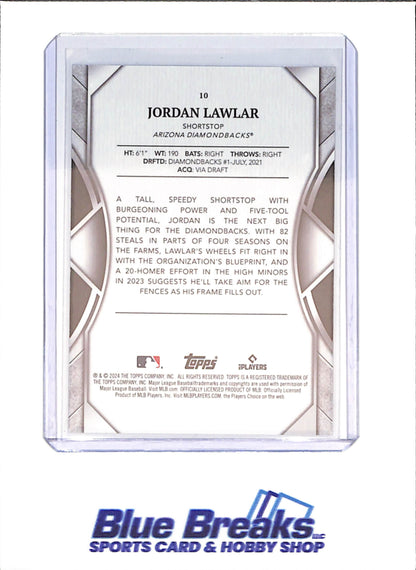 2024 Topps Transcendant VIP - Jordan Lawlar - RC - 3/5 - Arizona Diamondbacks - Baseball - #10