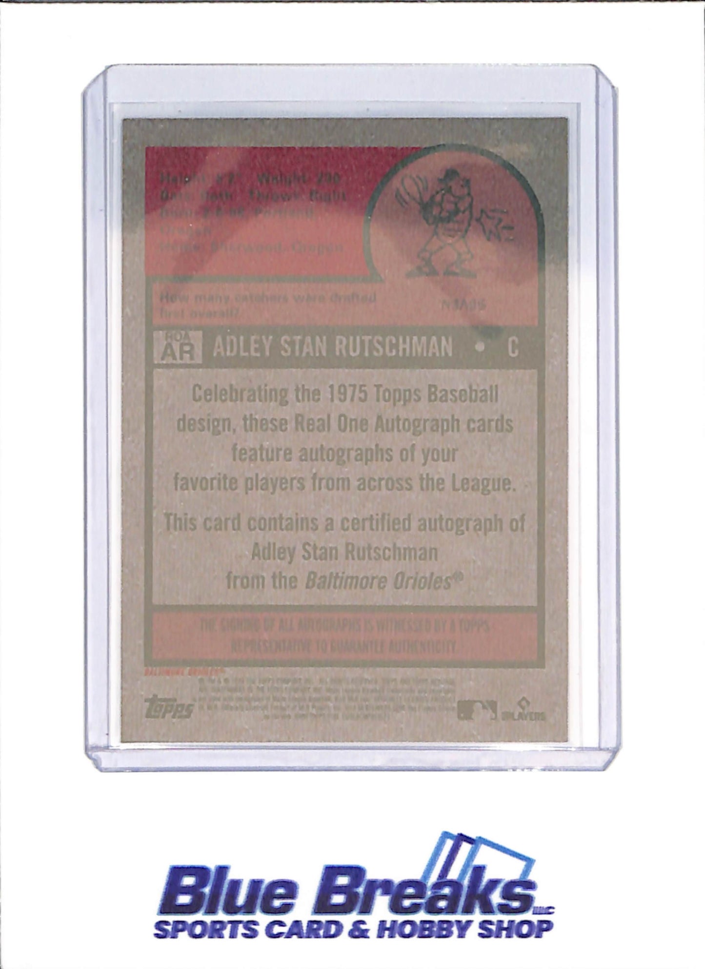 2024 Topps Heritage - Adley Rutschman - Autograph - Red Ink - 18/75 - Baltimore Orioles - Baseball - #ROAAR