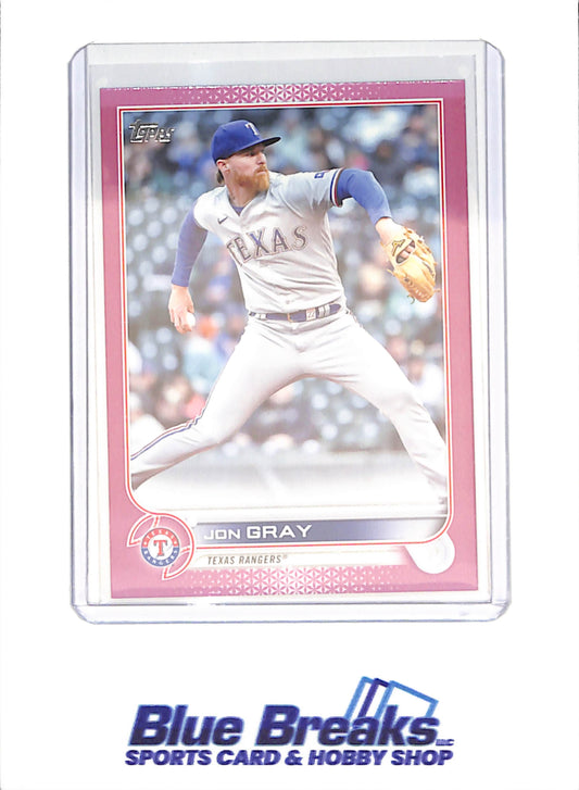 2022 Topps - Jon Gray - Pink - 46/50 - Texas Rangers - Baseball - #US163