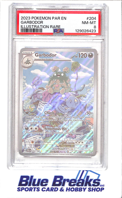 2023 Pokemon - Garbodor - Special Illustration Rare - Paradox Rift - PSA 8 - #204/182