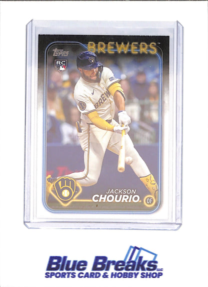 2024 Topps Series Two - Jackson Chourio - Short Print - RC - Milwaukee Brewers - Baseball - #698 - Drop