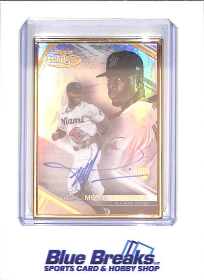 2021 Topps Gold Label - Monte Harrison - Autograph - RC - Miami Marlins - Baseball - #FA-MH - drop