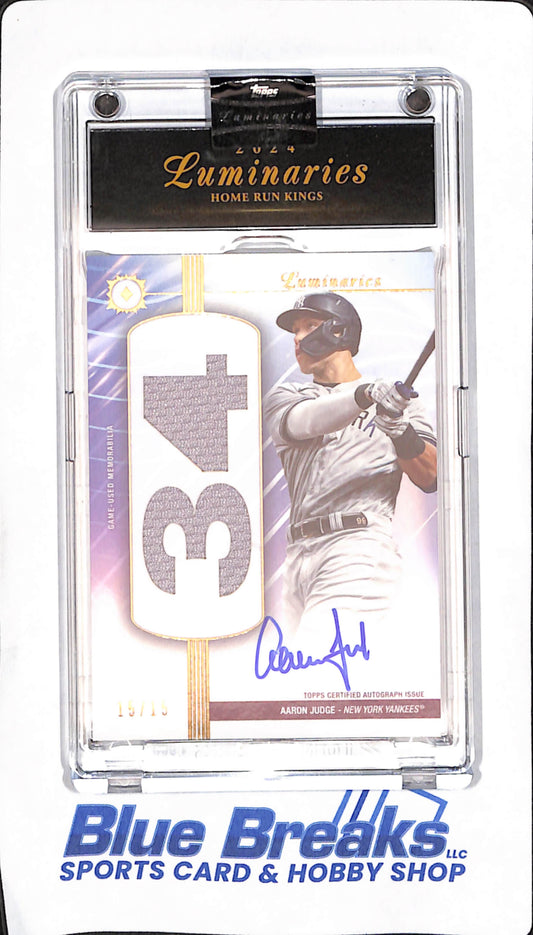 2024 Topps Luminaries - Home Run Kings - Aaron Judge - auto relic - 15/15 - #HRKAR-AJ - baseball - Yankees