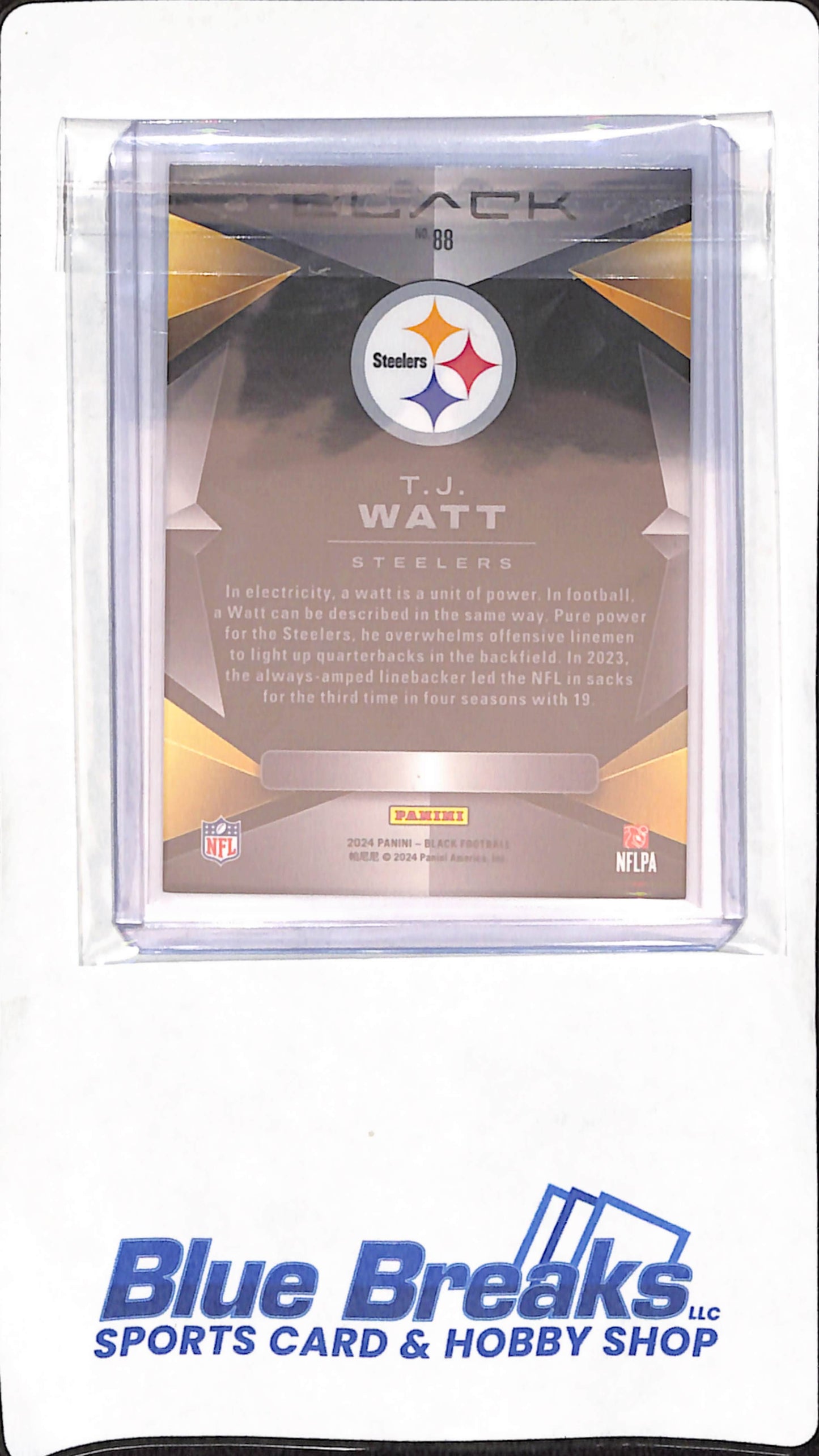2024 Panini - Black - TJ Watt - 11/15 - #88 - football - Steelers