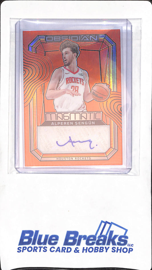 2023-24 Panini - Obsidian - Magmatic - orange - Alperen Sengun - 32/75 - #MS-SEN - basketball - Rockets