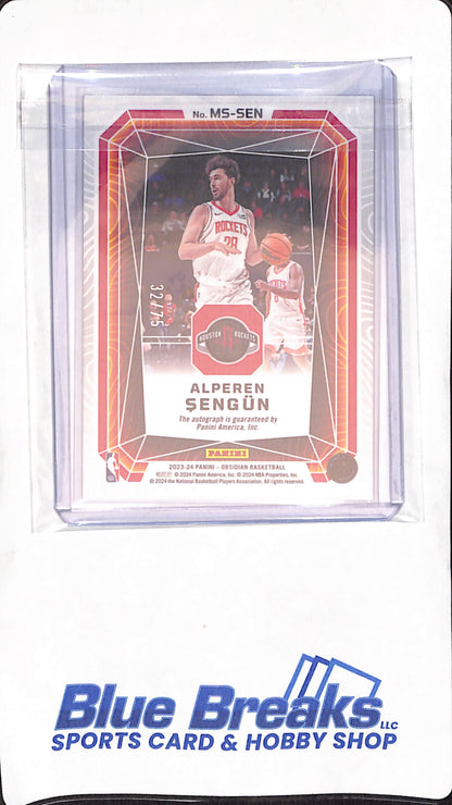 2023-24 Panini - Obsidian - Magmatic - orange - Alperen Sengun - 32/75 - #MS-SEN - basketball - Rockets