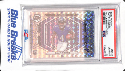 2023 Panini Mosaic - NFL Debut Mosaic - Day Flowers - RC - #ND-18 - PSA 10 - football -Ravens