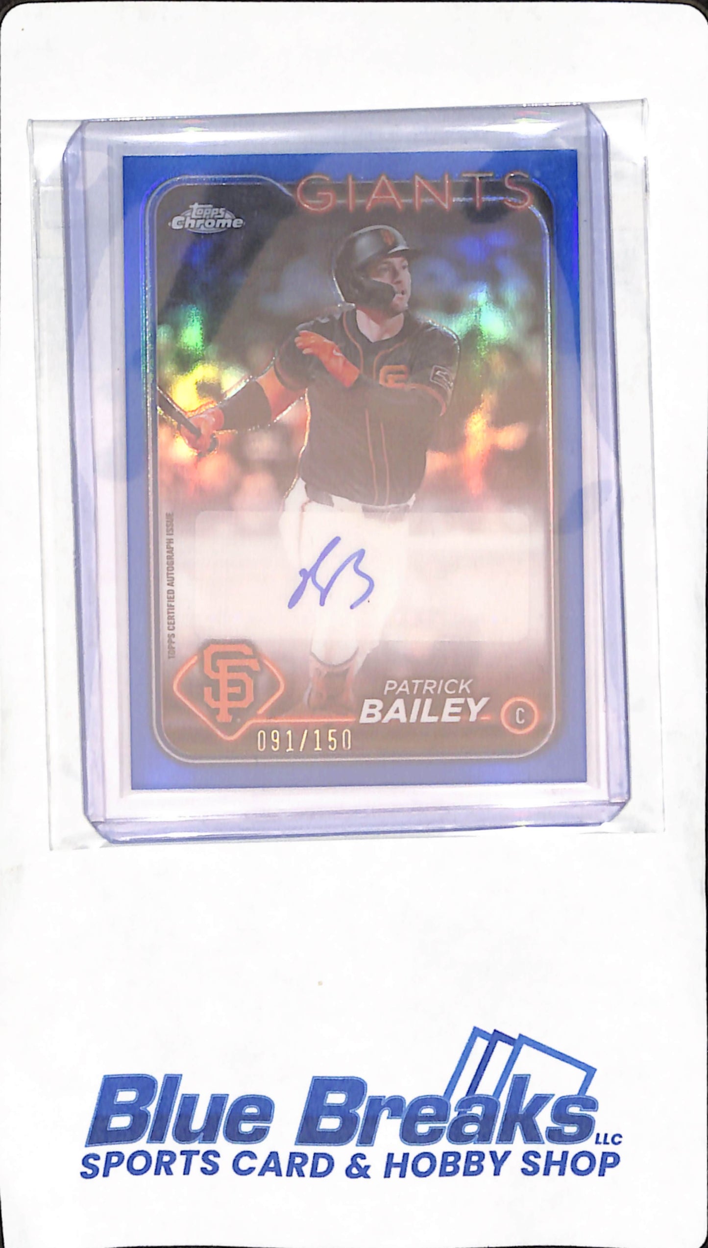 2024 Topps Chrome - blue - Patrick Bailey - 091/150 - auto - #AC-PB - baseball - Giants