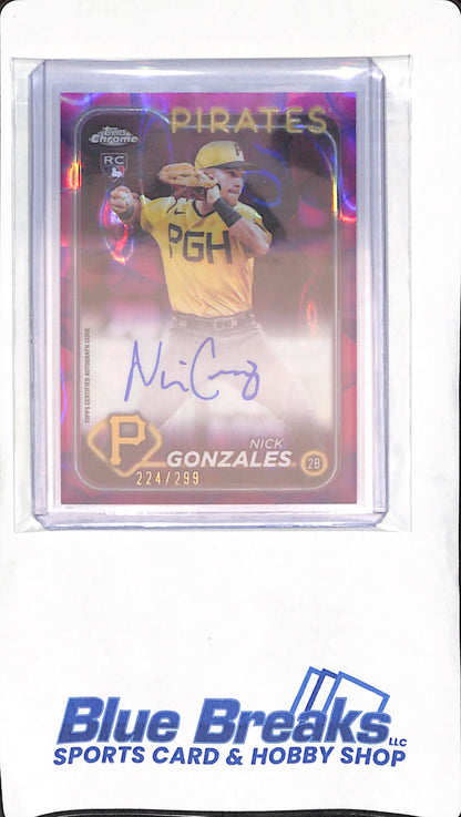 2024 Topps Chrome - Lava Lamp - Nick Gonzales - auto - 223/299 - RC - #RA-NG - baseball - Pirates