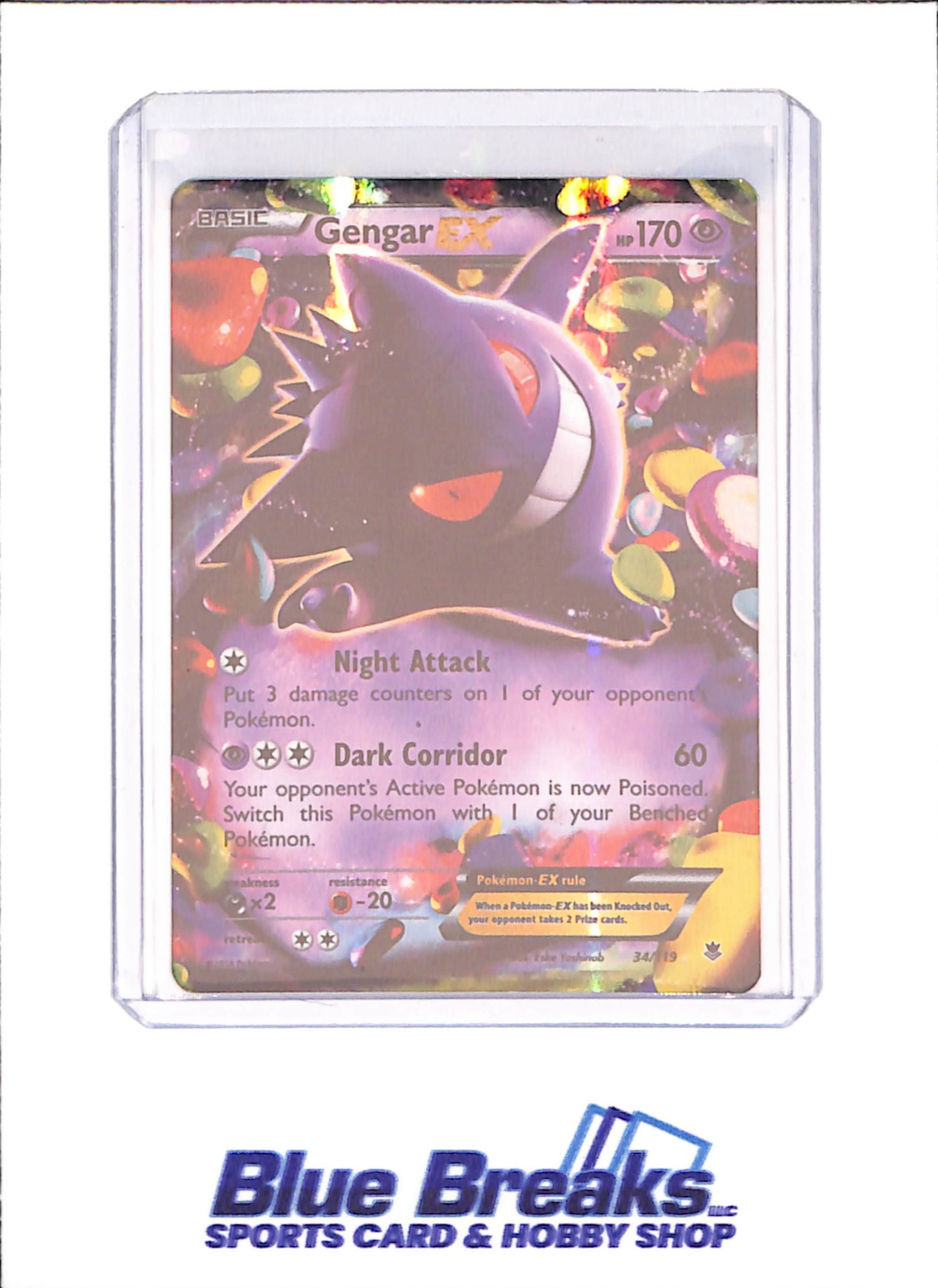 2014 Pokemon - Gengar Ex - Phantom Forces - 34/119