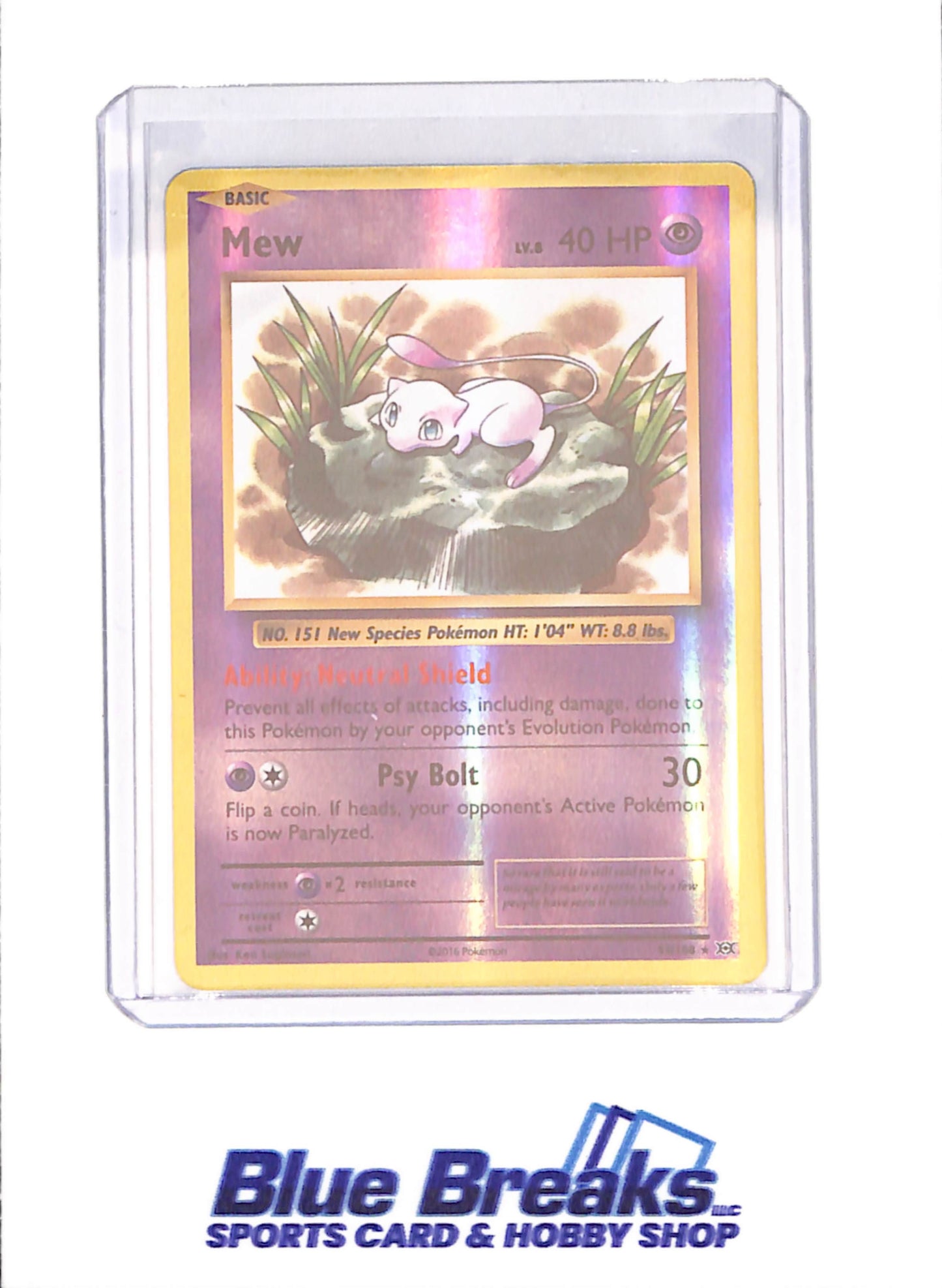 2016 Pokemon - Mew - Reverse Holo - XY Evolutions - 53/108