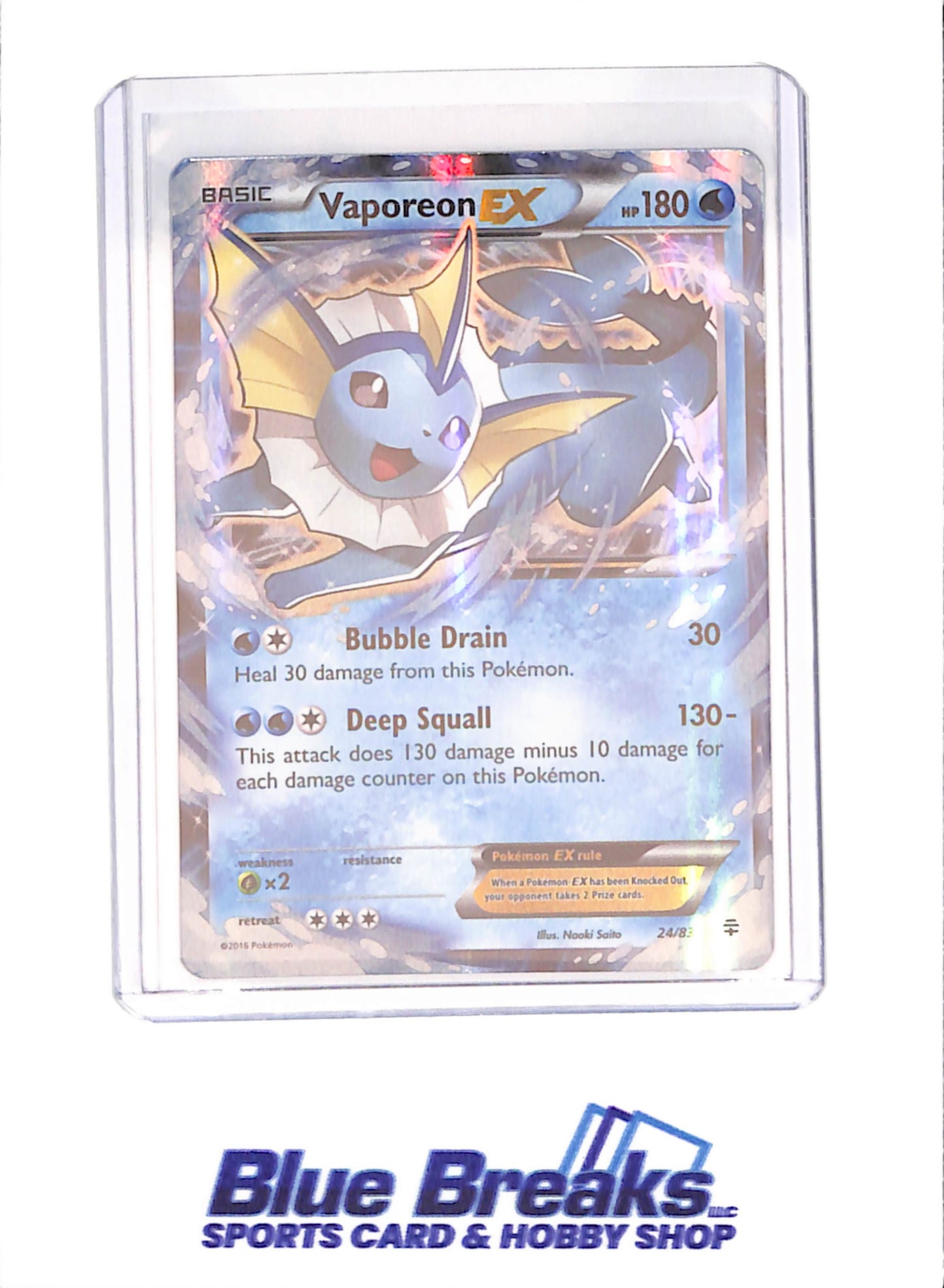 2016 Pokemon - Vaporeon EX - Generations - 24/83