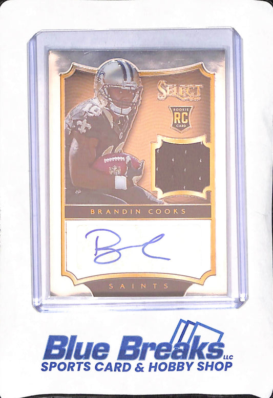 2014 Panini Select - Brandin Cooks - Autograph Relic - RC - RPA - New Orleans Saints - Football - 124/149 - #213