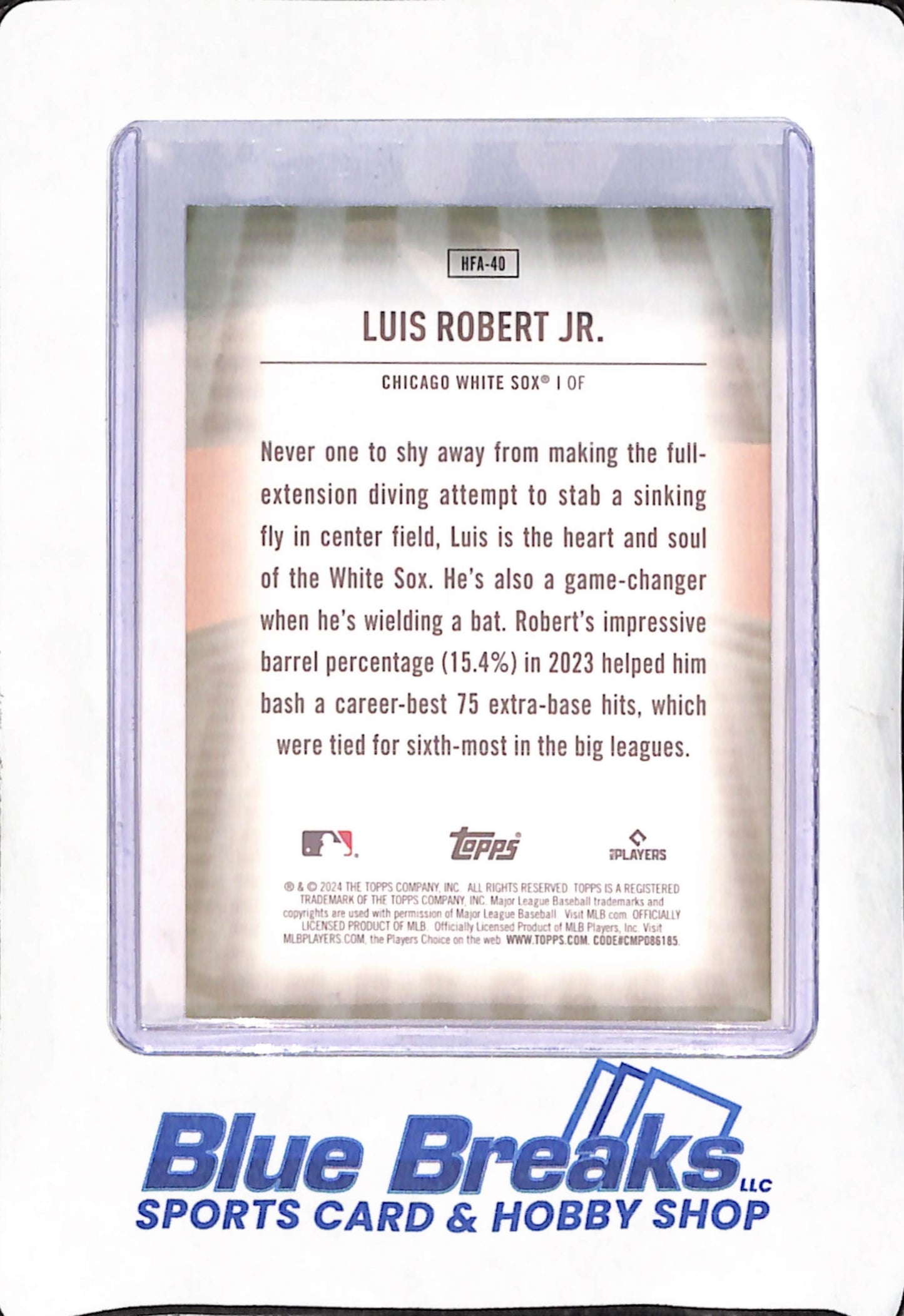 2024 Topps - Luis Robert Jr - Home Field Advantage - Chicago White Sox - Baseball - #HFA-40