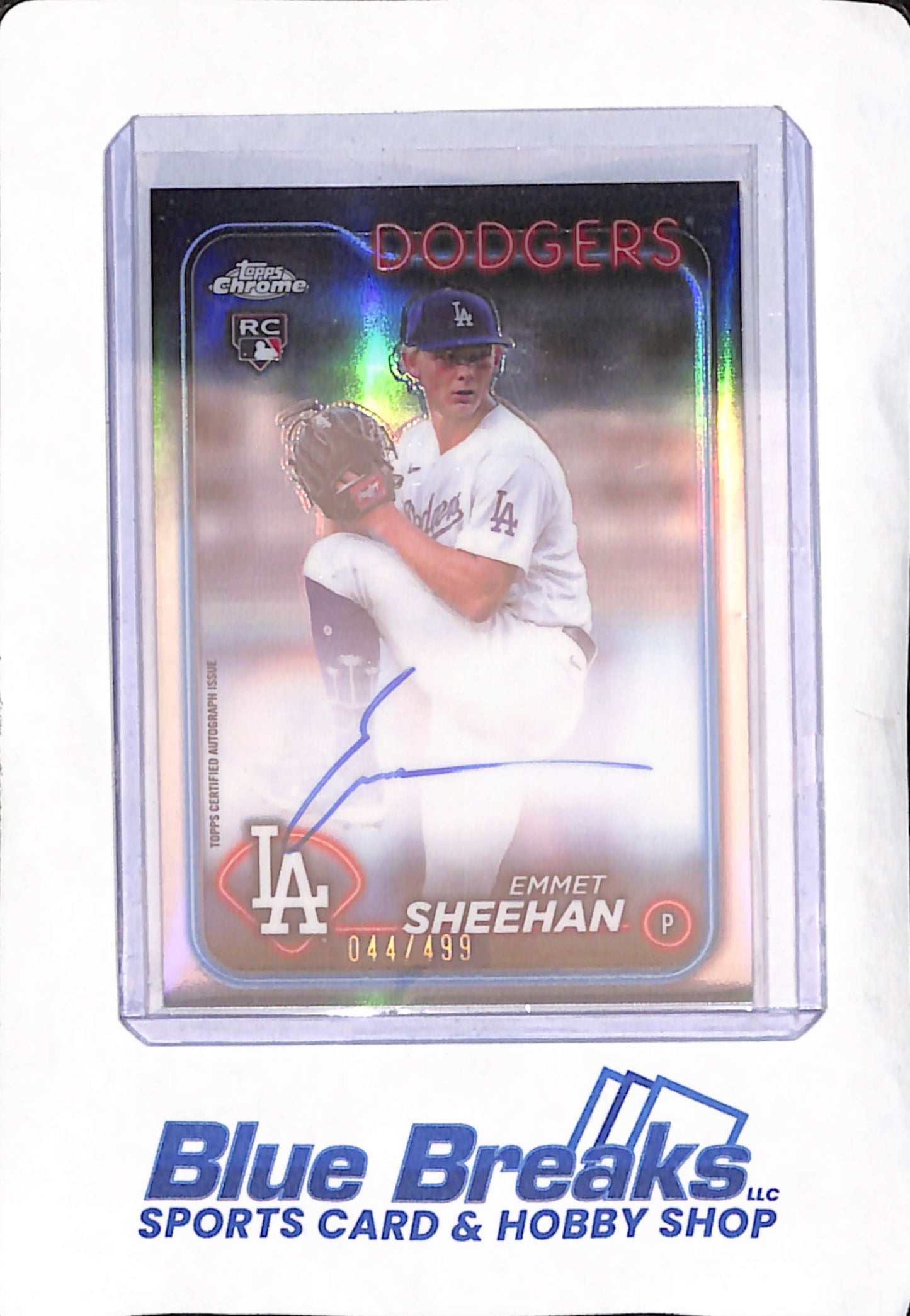 2024 Topps Chrome - Emmet Sheehan - Autograph - RC - Los Angeles Dodgers - Baseball - 44/499 - #RA-ESH