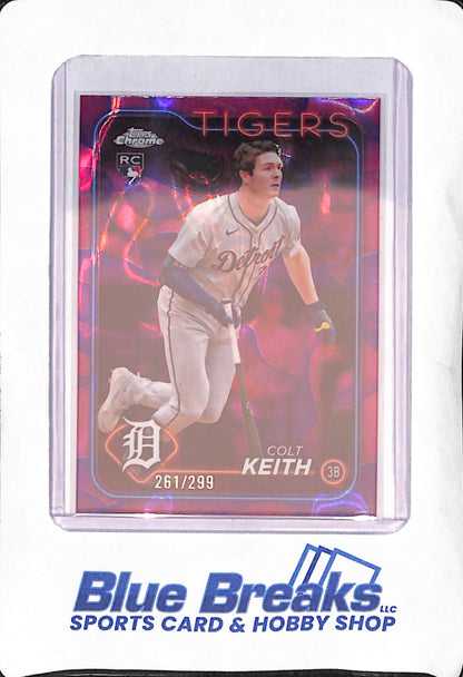 2024 Topps Chrome Update - Colt Keith - Purple Lava - RC - Detroit Tigers - Baseball - 261/299 - #USC8