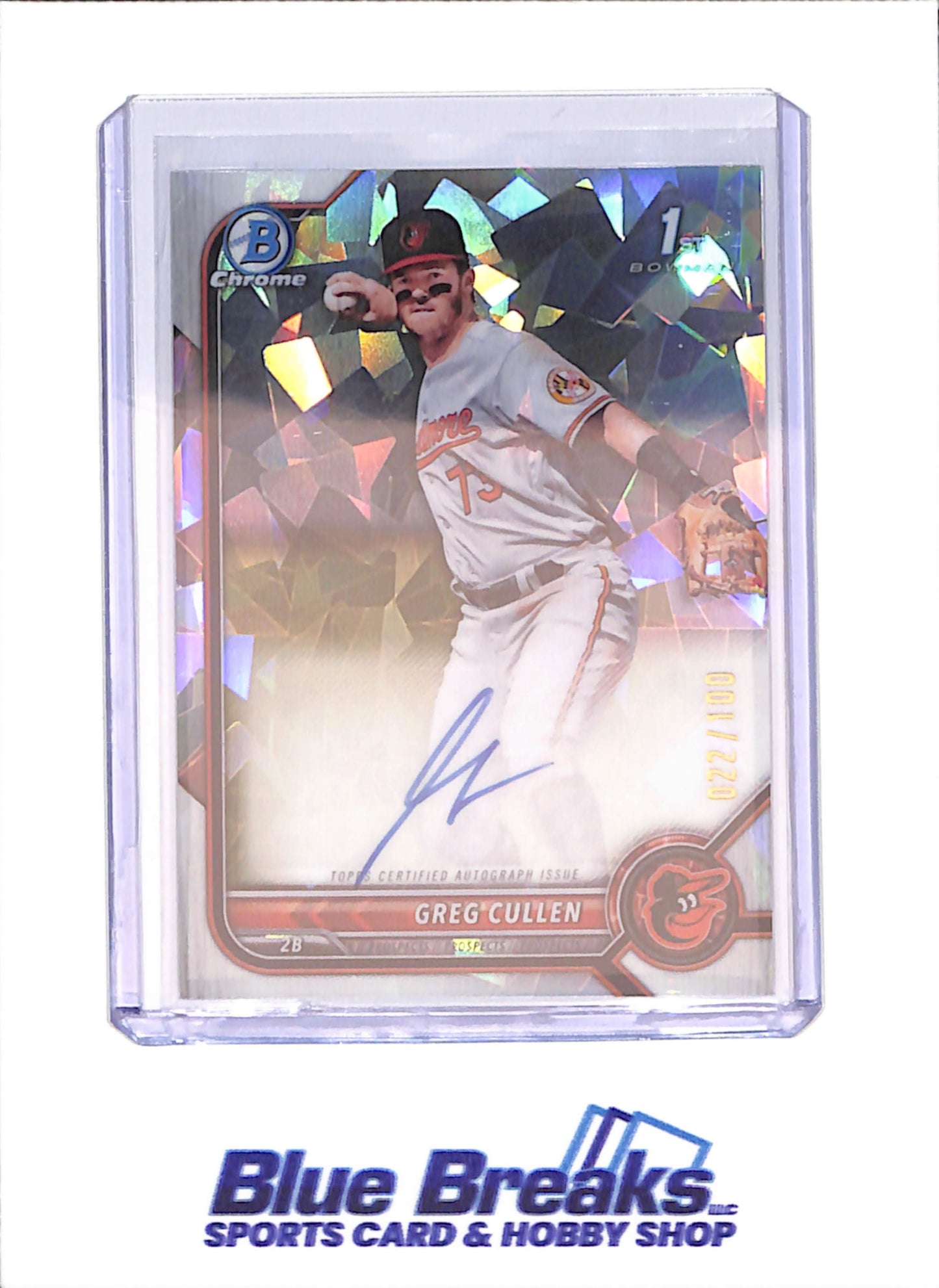 2022 Bowman Chrome - Greg Cullen - 1st Bowman Autograph - 22/100 - Baltimore Orioles - Baseball - #CPA-GC - drop