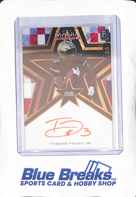 2024 Wild Card Auto Mania - Tyrone Tracy Jr - Red Rookie Autograph - Purdue - Football - #AMAS-TT