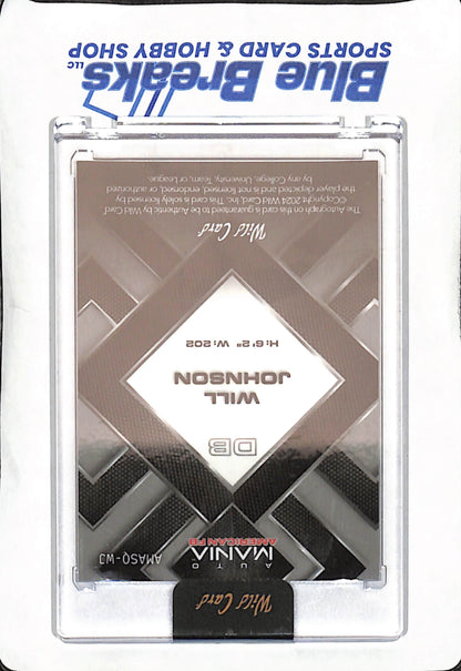 2024 Wild Card Auto Mania - Will Johnson - Autograph - Michigan Wolverines - Football - 1/1 - #AMASQ-W3