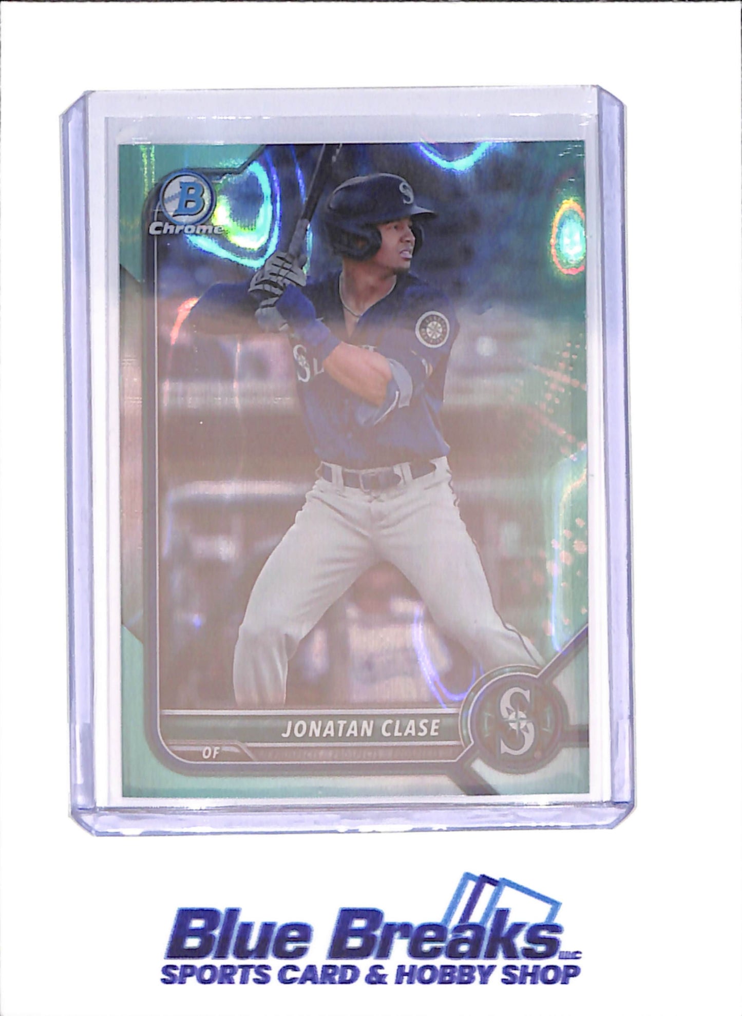 2022 Bowman Draft - Jonatan Clase - Chrome Aqua Lava Refractor - 16/199 - Seattle Mariners - Baseball - #BDC-30 - drop