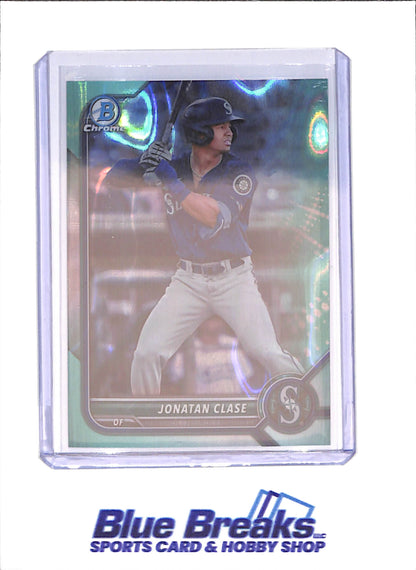 2022 Bowman Draft - Jonatan Clase - Chrome Aqua Lava Refractor - 16/199 - Seattle Mariners - Baseball - #BDC-30 - drop