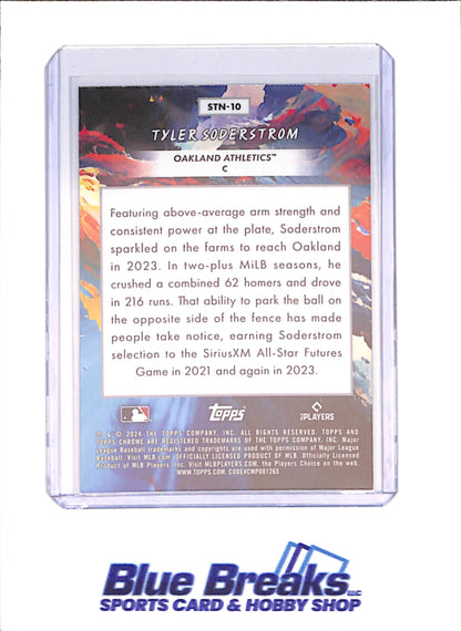 2024 Topps Chrome Cosmic - Tyler Soderstrom - RC - Stars in the Night - Oakland Athletics - Baseball - #STN-10 - drop