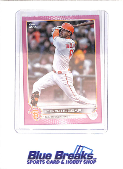 2022 Topps Update - Steven Duggar - Mother's Day Pink - 32/50 - San Francisco Giants - Baseball - #US81 - drop