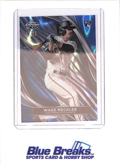 2024 Topps Chrome Black - Wade Meckler - RC - 47/75 - San Francisco Giants - Baseball - #47 - drop