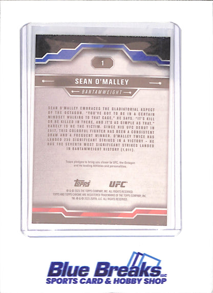 2025 Topps Chrome Sapphire - Sean O'Malley - 71/75 - UFC - #1 - drop