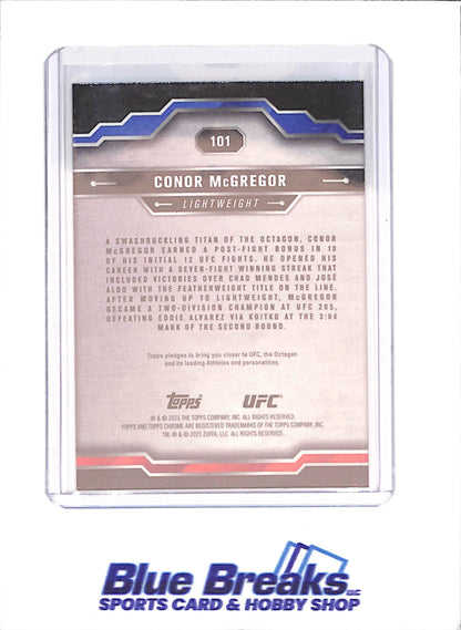 2025 Topps Chrome Sapphire - Conor McGregor - 51/75 - UFC - #101 - drop