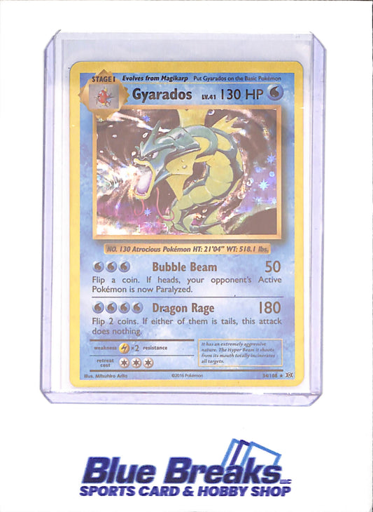 2016 Pokemon - Gyarados - XY Evolutions - Holofoil - 34/108 - drop