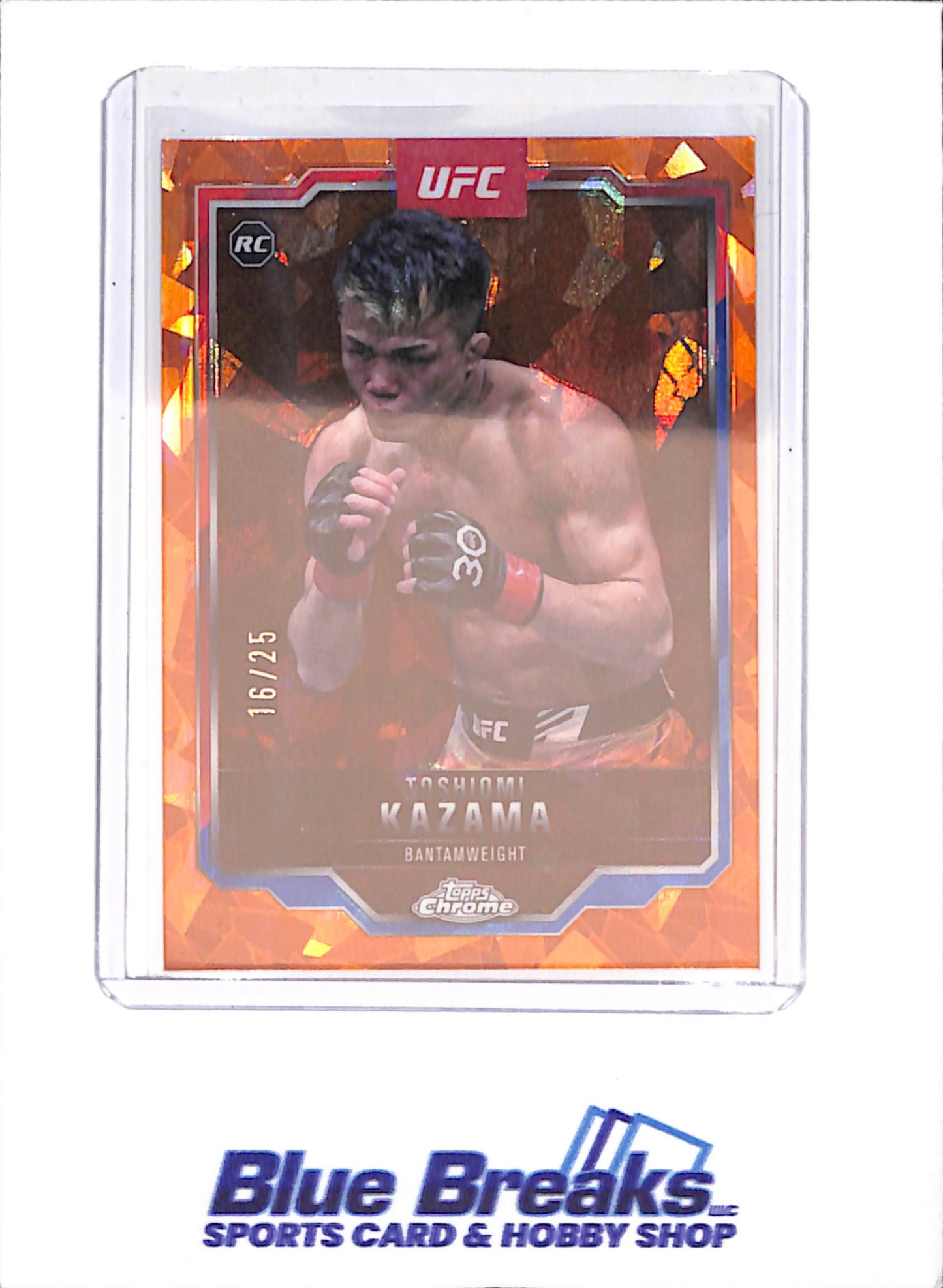 2025 Topps Chrome Sapphire - Toshiomi Kazama - 16/25 - Orange - #150 - drop
