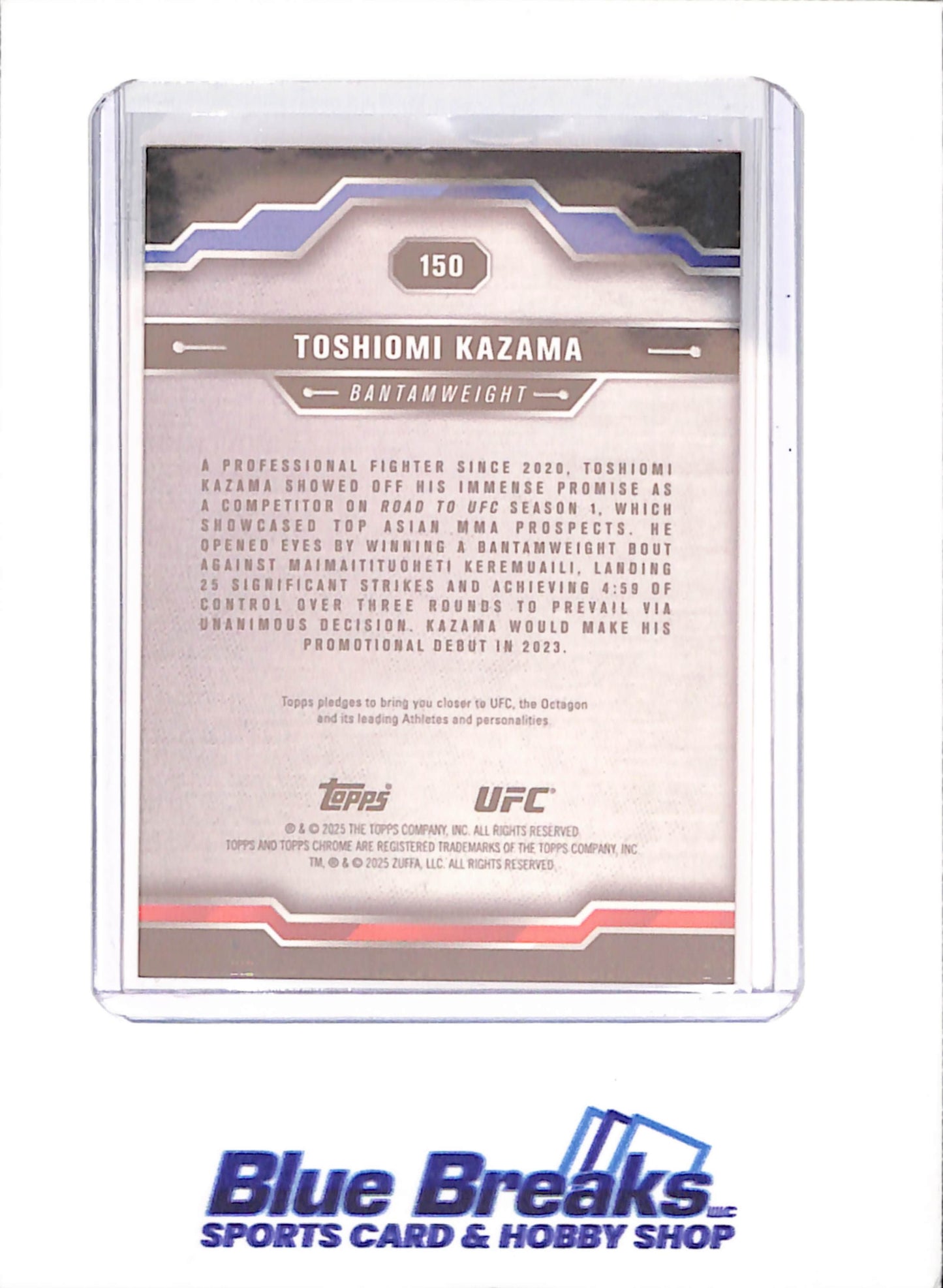 2025 Topps Chrome Sapphire - Toshiomi Kazama - 16/25 - Orange - #150 - drop