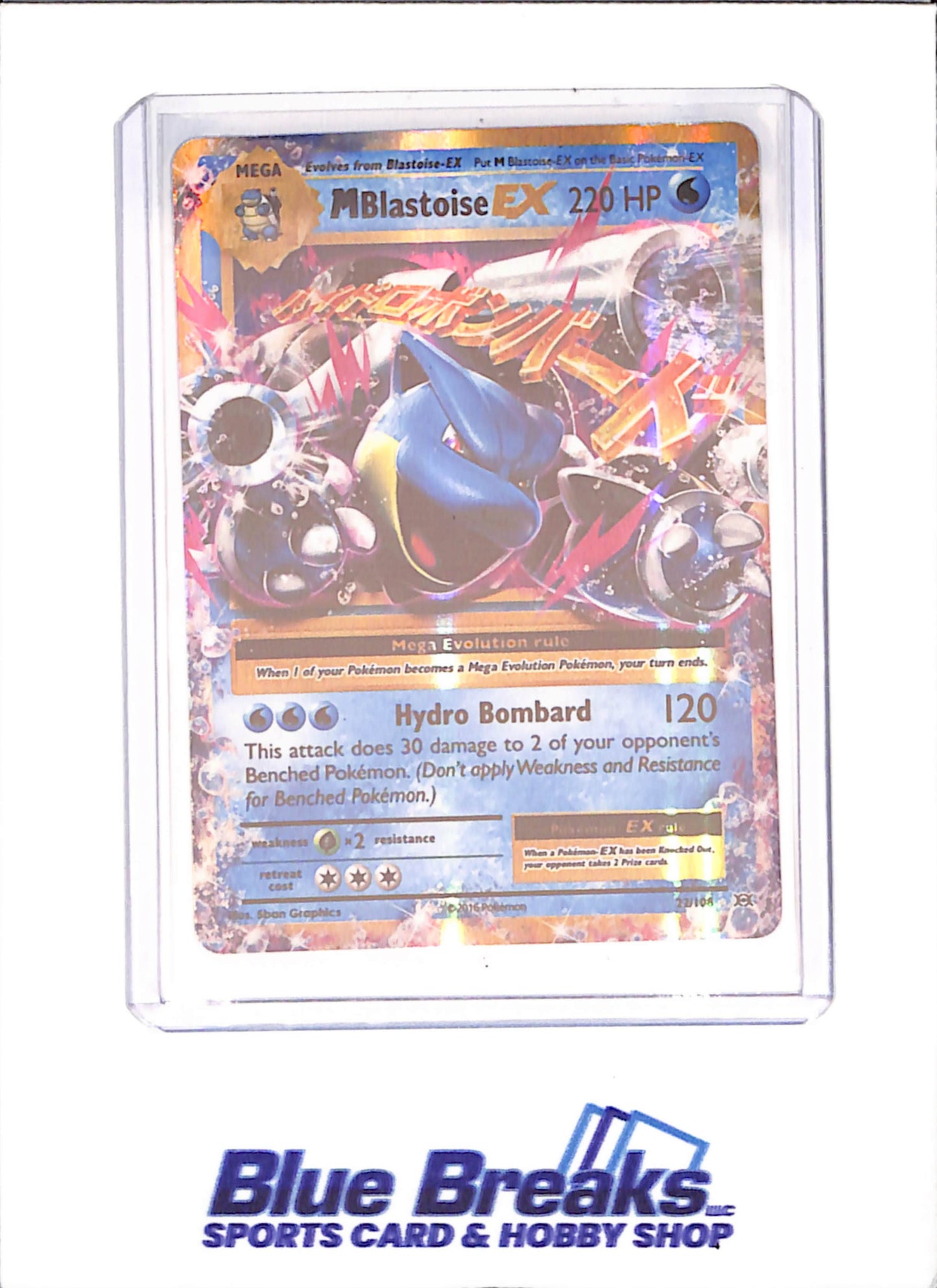 2016 Pokemon - Mega Blastoise EX - XY Evolutions - 22/108 - drop