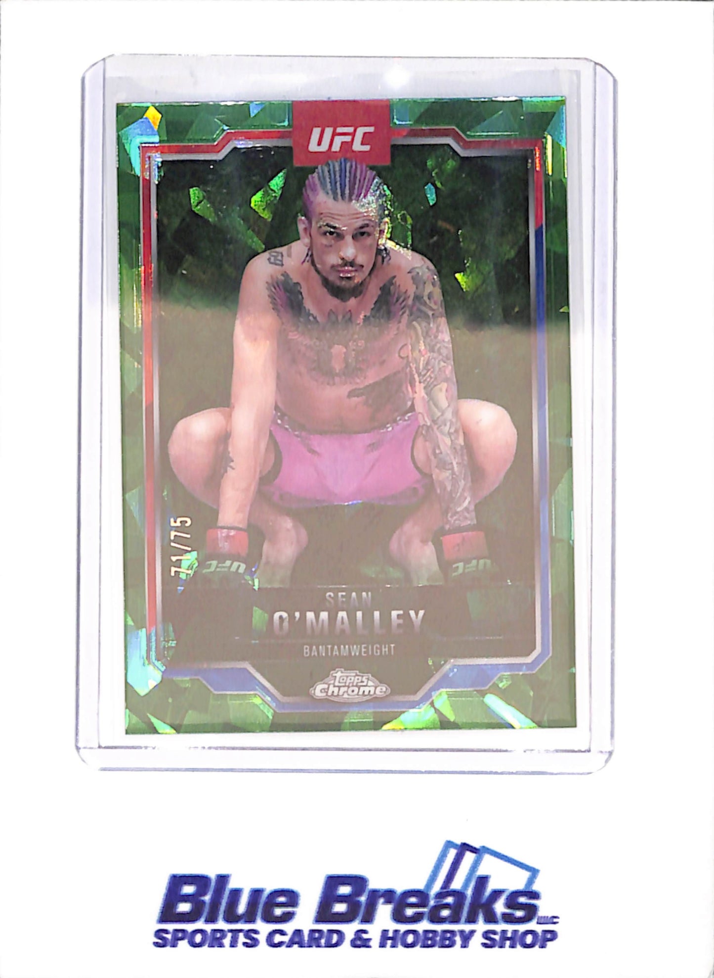2025 Topps Chrome Sapphire - Sean O'Malley - 71/75 - UFC - #1 - drop