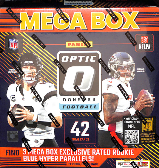 2024 Donruss Optic Mega Box - Football - Blue Hyper - Football - Sealed Wax