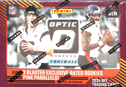 2024 Donruss Optic Blaster Box - Football - Pink Parallels - Sealed Wax