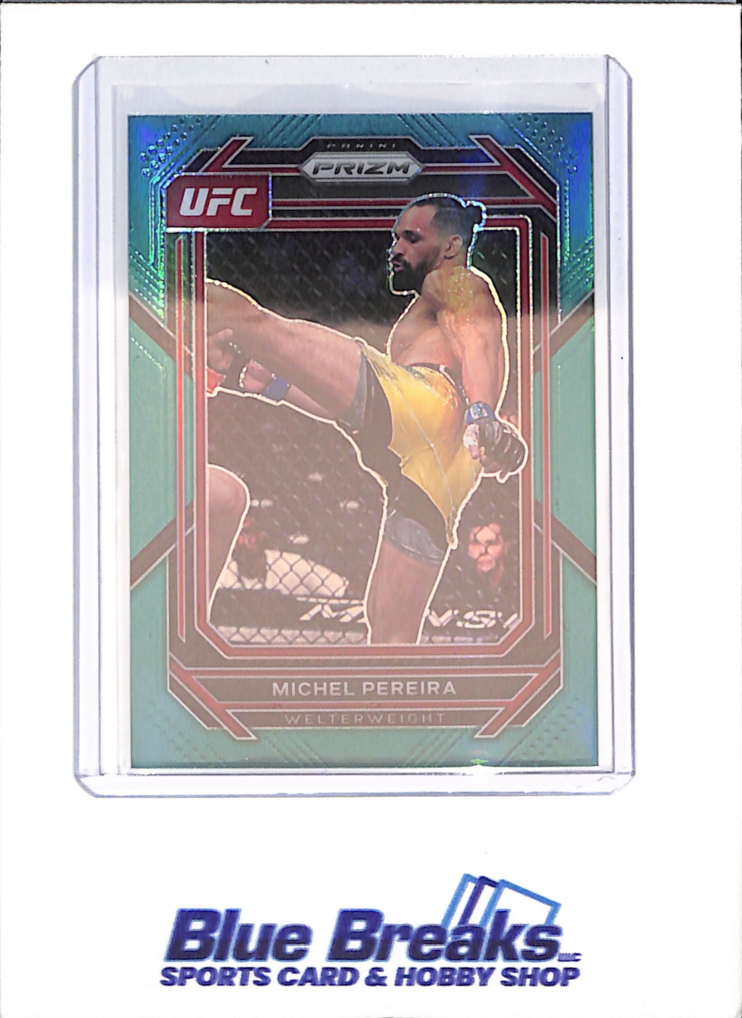 2023 Panini Prizm - Michel Pereira - Teal - 8/49 - UFC - #192 - drop