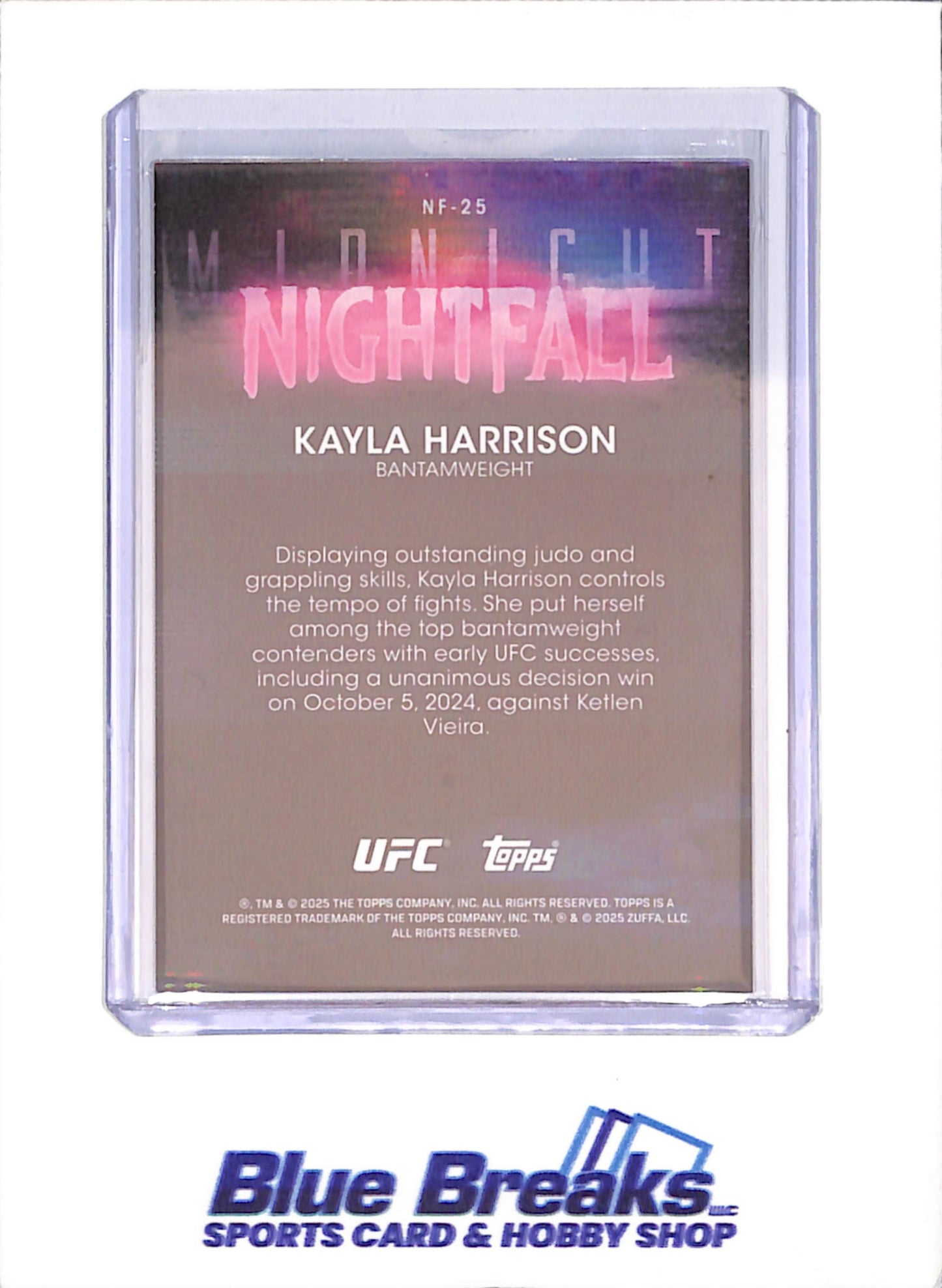 2025 Topps Midnight - Kayla Harrison - Nightfall - UFC - #NF-25 - drop