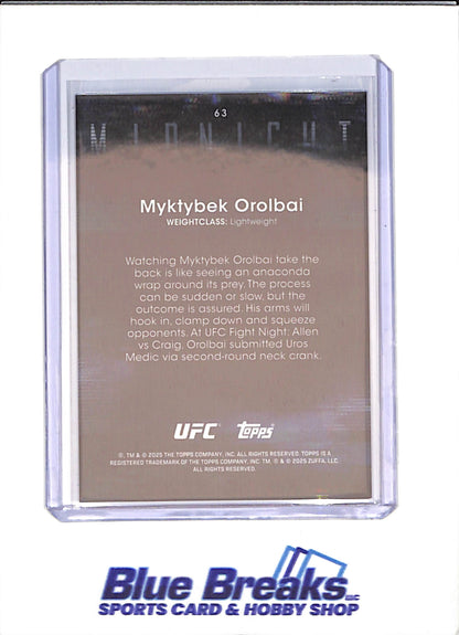 2025 Topps Midnight - Myktybek Orolbai - UFC - #63 - drop
